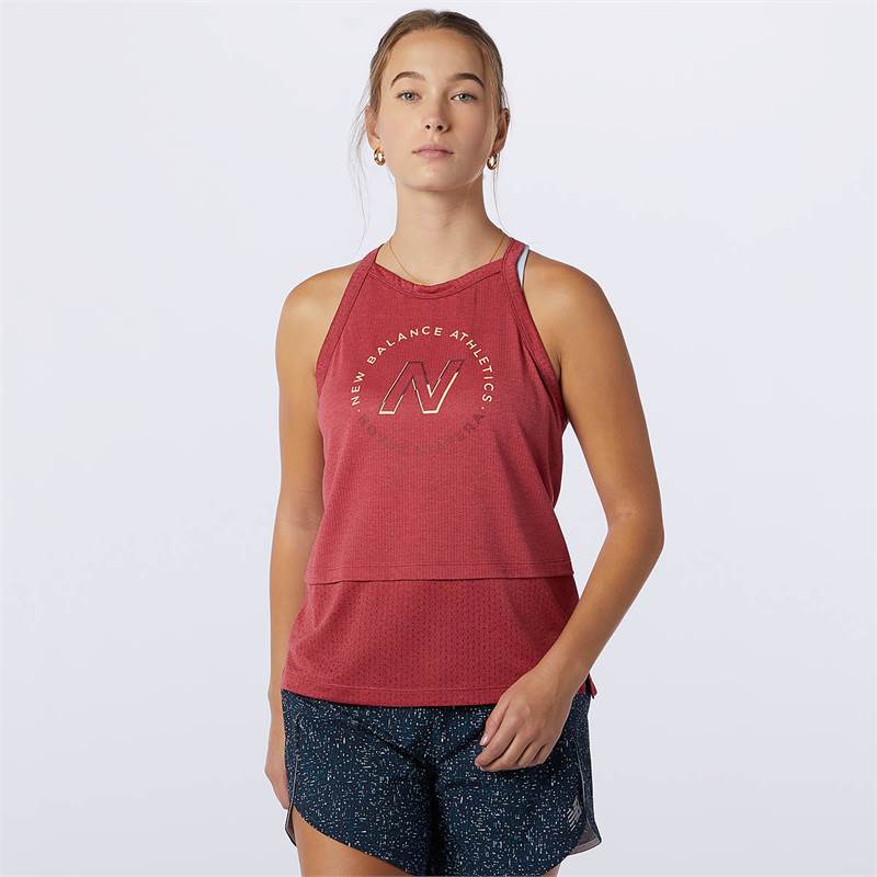 New Balance Womens Run Printed Hybrid Tank Top-5
